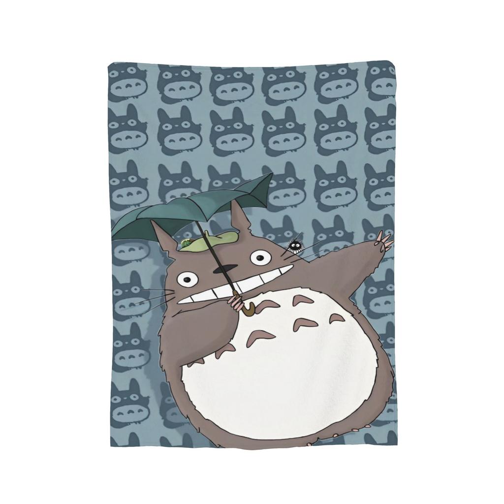 Anime Tonari No Totoro blanket Cover Fleece T-Totoros Cute Warm Throw blanket for Home Couch Bedroom Quilt