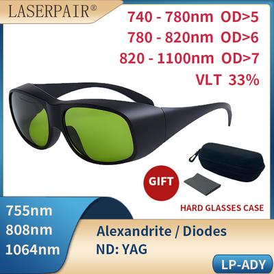 LaserPair 755/808/1064nm инфракрасные лазерные защитные очки AlexandriteDiodesND:Защита от лазера YAG в соответствии с CE EN207