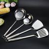 Stainless Steel Turner Long Handle Slotted Shovel Non-stick Kitchen Steak Cooking Spatula Burger Fried Egg Flip Over Shovel