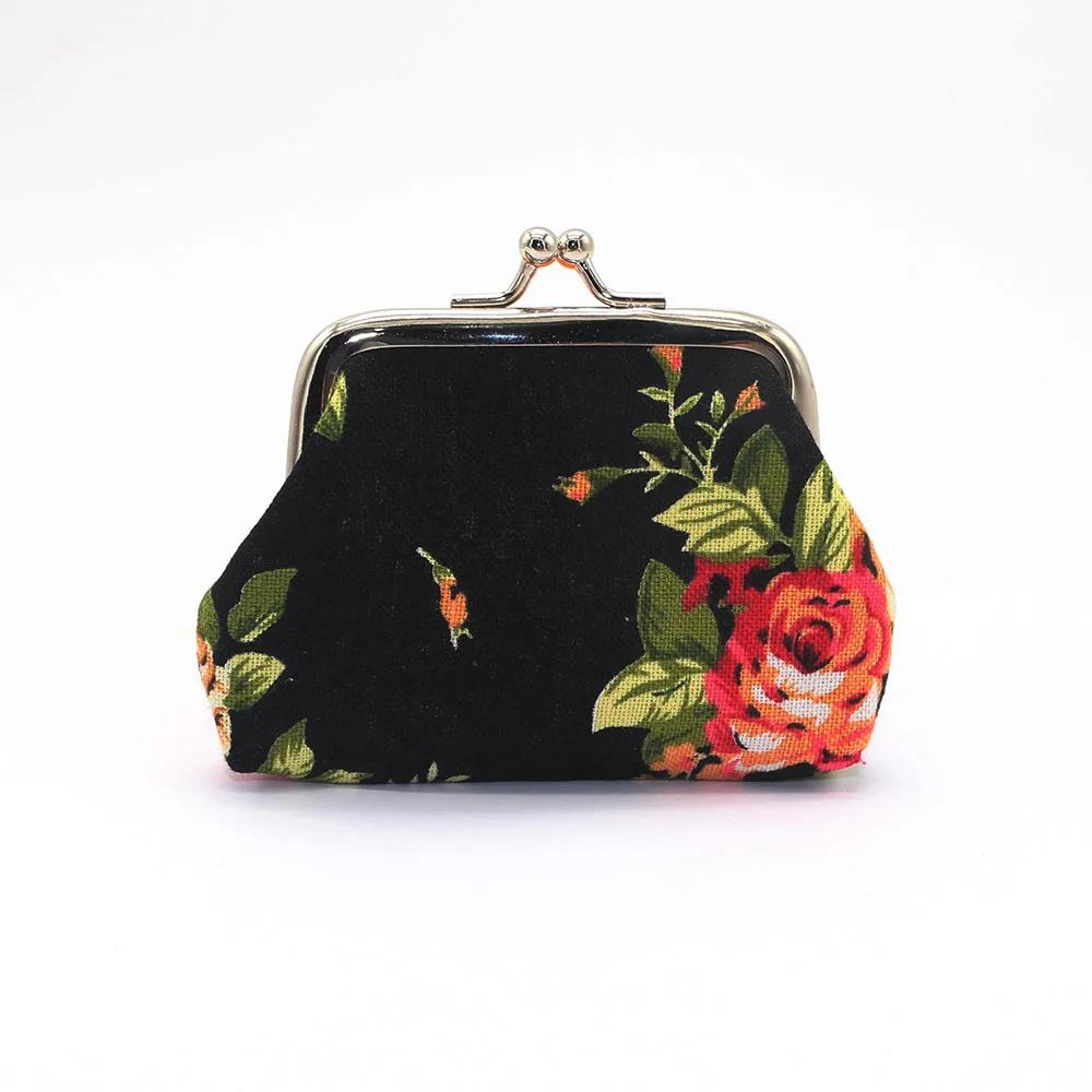 Women's Coin Purse Oil Wax Leather Wallet 4 Inch Buckle Mini Wallet Coin Bag Lipstick Storage Bag Ladies ClutchBag