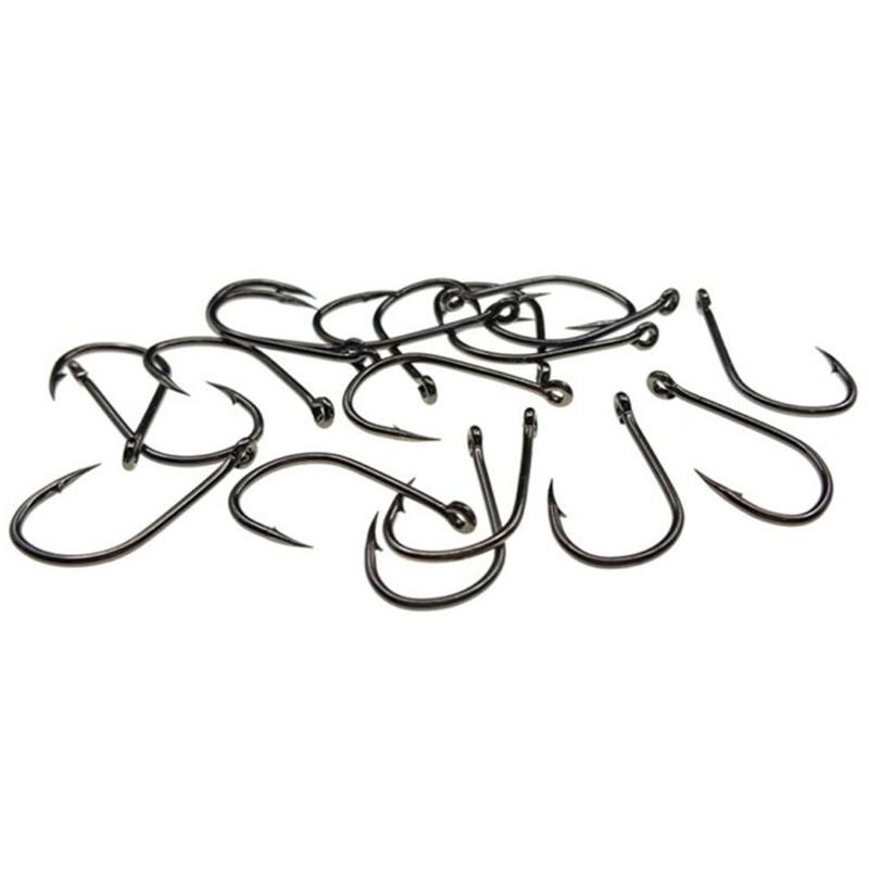 Circle Fishing Hooks Fishhook With Box Bait Holder Accessories Carbon Steel