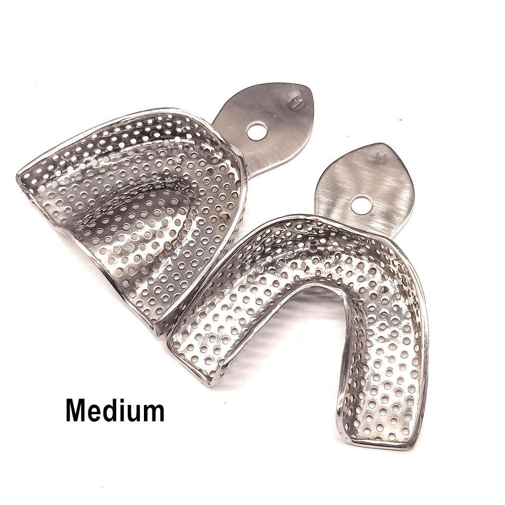 Оборудование для стоматологической лаборатории Размер L/M/S Верхняя нижняя оттискная ложка из нержавеющей стали Инструмент для протезов Зубной лоток Инструмент для стоматологической лаборатории