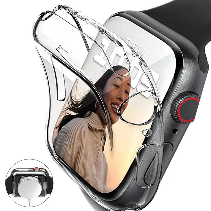 Защитный мягкий чехол-бампер из ТПУ для Apple Watch 10 9 8 45 мм 41 мм 44 мм 42 мм 46 мм полное покрытие для IWatch Ultra 7 SE 6 5 4 3 2