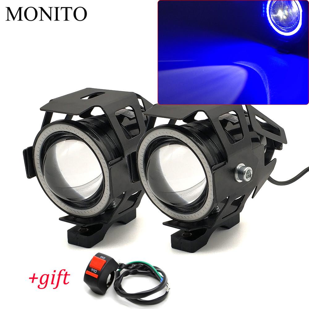125 Вт U7 светодиодный мотоциклетный фонарь «ангельские глазки» противотуманный фонарь для Honda CB190R 300 CB400 SF CBR650 R GROM