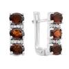 Серебряные серьги с натуральным гранатом 2.894ct (2166467)