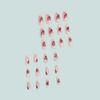 Pink Fake Nails with Strawberries Printed Sweet & Charming Reusable False Nails for Women and Girl Nail Salon