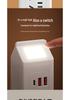 Vertical Multi-Functional Power Strip with USB Charging, Individual Switches, and Extension Cord