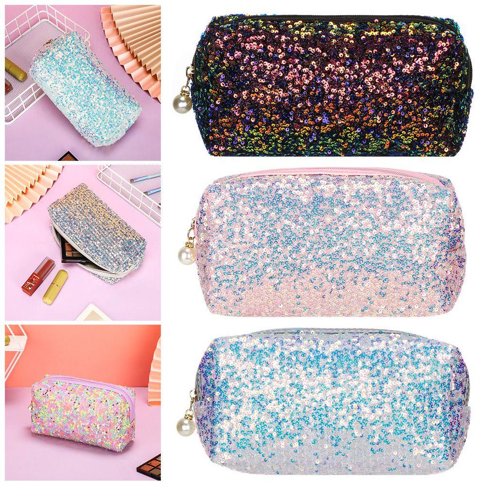 High Quality Mermaid Sequin Glitter Pen Bag Zipper Pouch Cosmetic Storage Makeup Bag