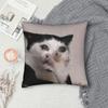 Смешной милый кот кошки мемы мем Наволочка Печать на ткани Чехол для подушки Декоративная наволочка для дивана Сиденье Декор Молния Разные размеры