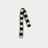 Thin and Long Striped Contrasting Color Scarf Female Millennium Hottie Style Concave Shape Woolen Scarf