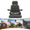 For Black Universal Iron Tractor Seat,47*42cm PVC Tractor Seat Armrest 26cm Headrest Adjustable 66-70cm Seat 8cm for Tractors