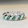 Cao Shi Elegant Geometric Zirconia Ring for Women - Luxurious and Stylish Fashion Accessory