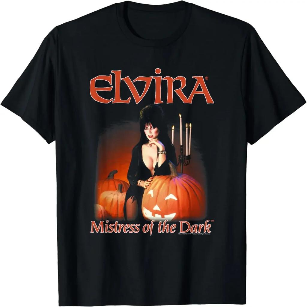 Elviras Classic T-Shirt Crew Fashion Neck Casual Top Basic Short Sleeve Shirt