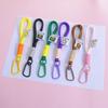 Creative Iridescent Braid Rope Keychain Carabiner Key Ring For Bag Pendant Accessorie Hanging Cord DIY Jewelry Making