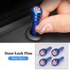 ear1 Aluminum Car Door Lock Knob Pull Pin Safety Covers for Volkswagen VW GOLF JETTA PASSAT Polo TOUAREG T-ROC Beetle BORA CC
