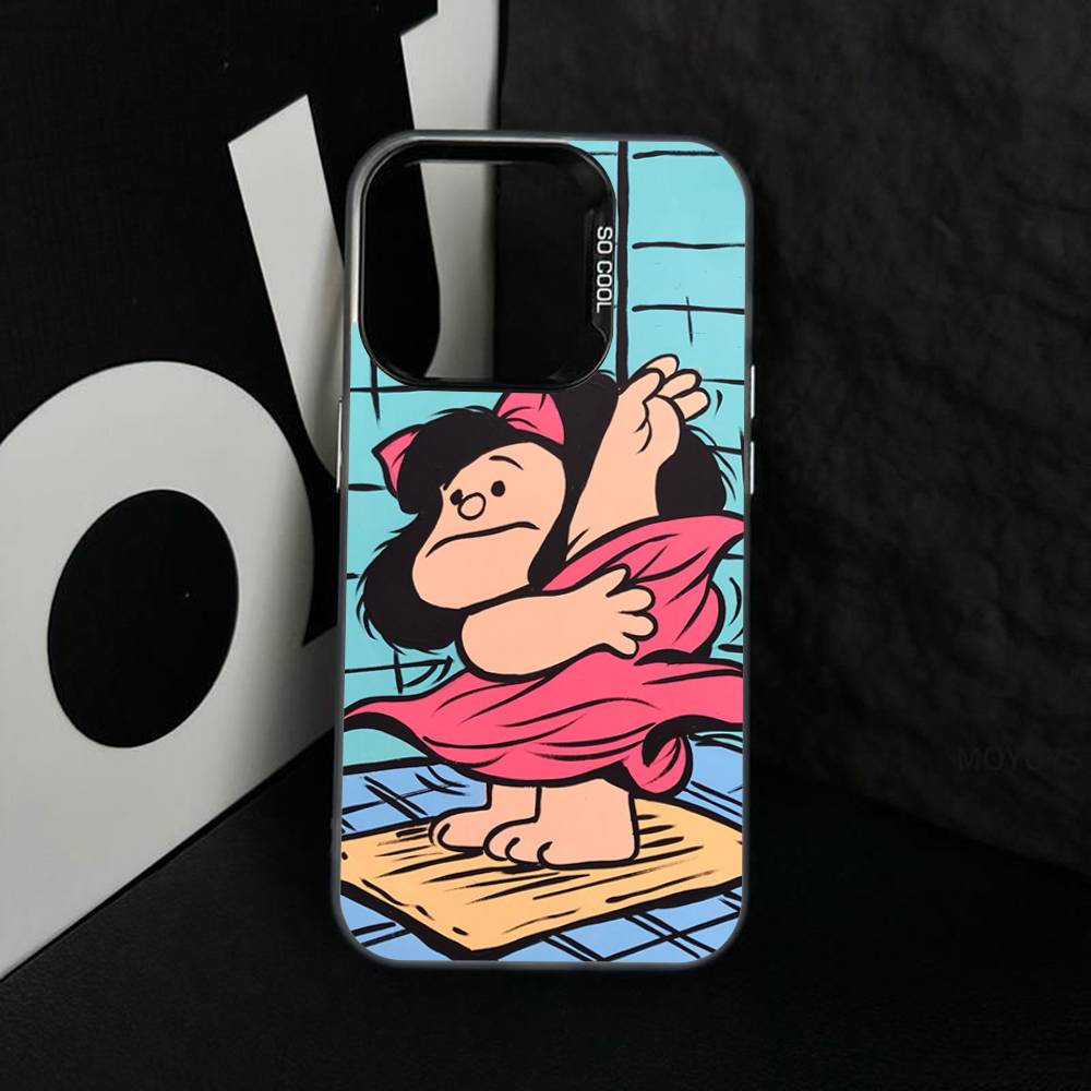 Hot Mafalda Cover For iPhone 17Air 16 15 14 13 12 11 Pro Max X XS XR Plus Colorful Silver Phone case