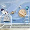 Photo Wallpaper Nordic Hand Painted 3D Cartoon Space Planet Pattern Mural Children's Room Background Wall Painting