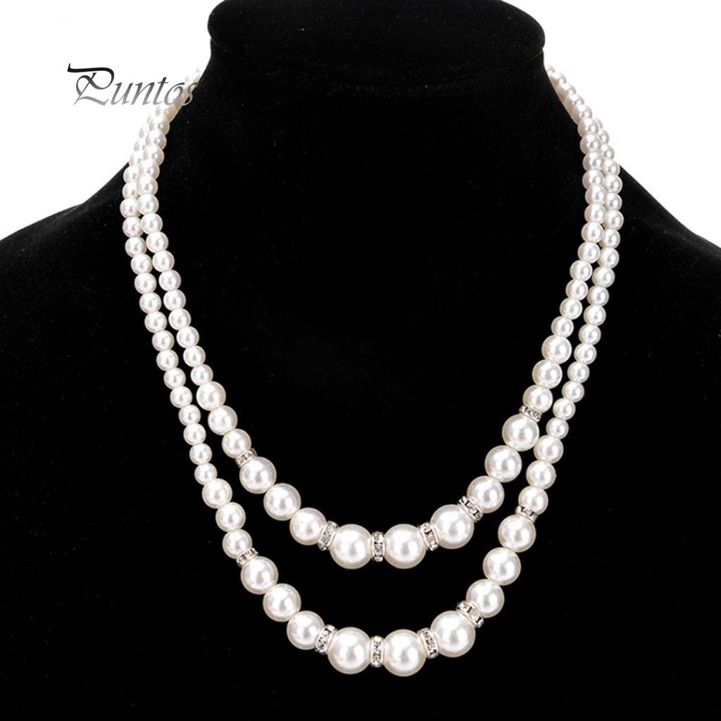 Женское ожерелье из искусственного жемчуга