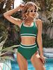 European and American Sexy Solid Color Split Bikini Swimwear for Women