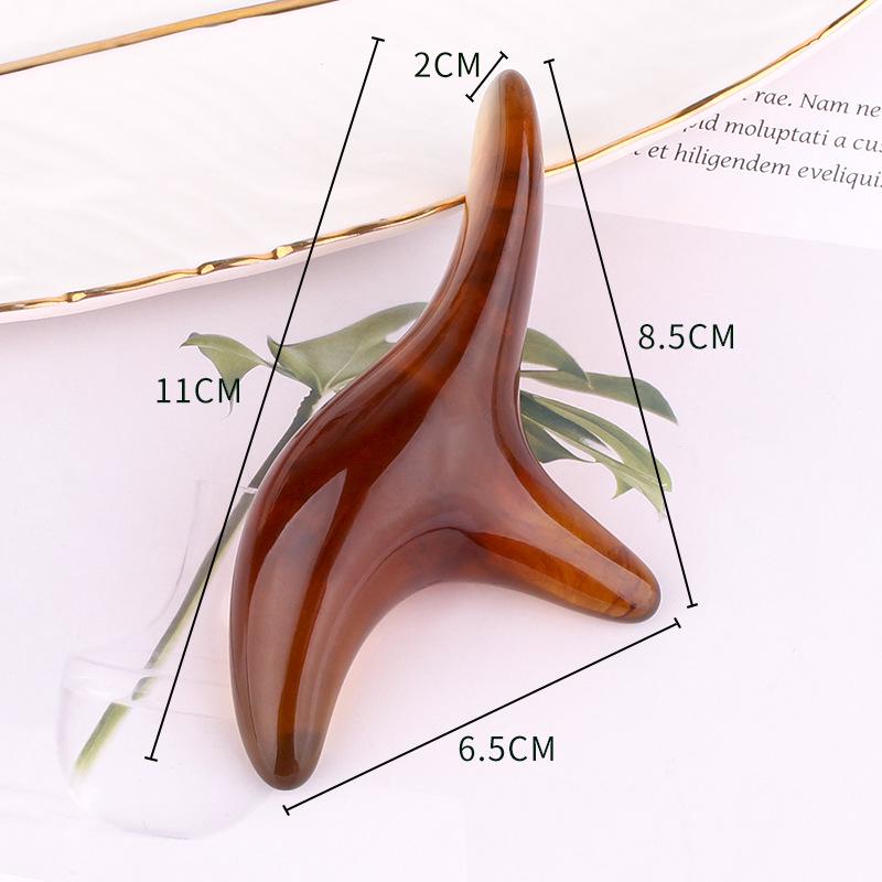 Triangular Bird-Shaped Resin Scraping Massager for Eye, Face, and Neck