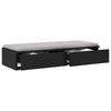 Bed Drawers Black Oak Effect 90 x 36.5 x 16.5 cm