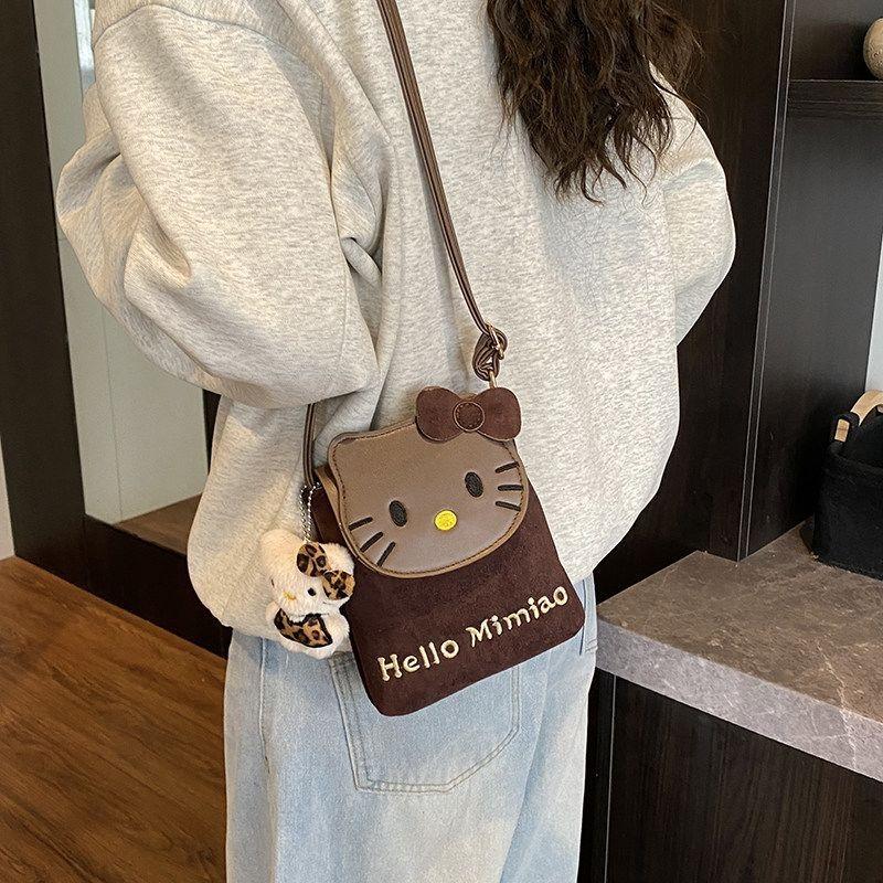 Сумка-мессенджер Hello Kitty женская сумка новый нишевый дизайн милая студенческая сумка для вечеринки сумка для мобильного телефона мини-сумка