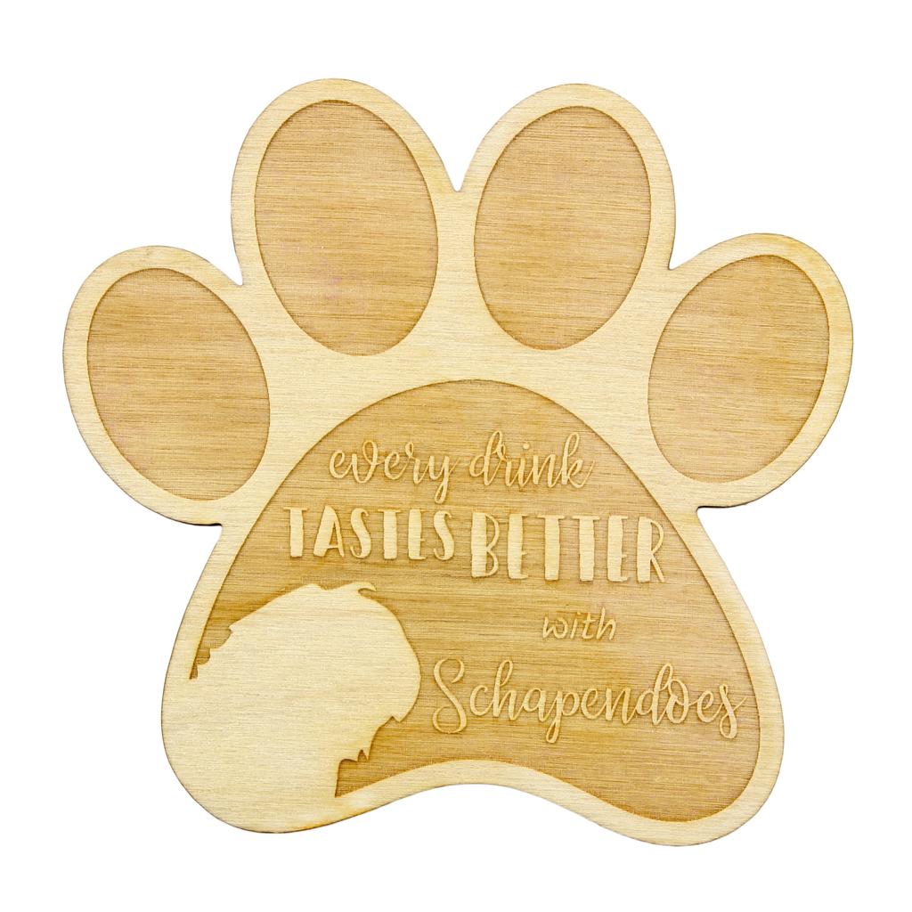 Schapendoes, Dutch Sheepdog, Nederlandse Schapendoes – Mug coaster, engraved coaster with dog | Art-Dog