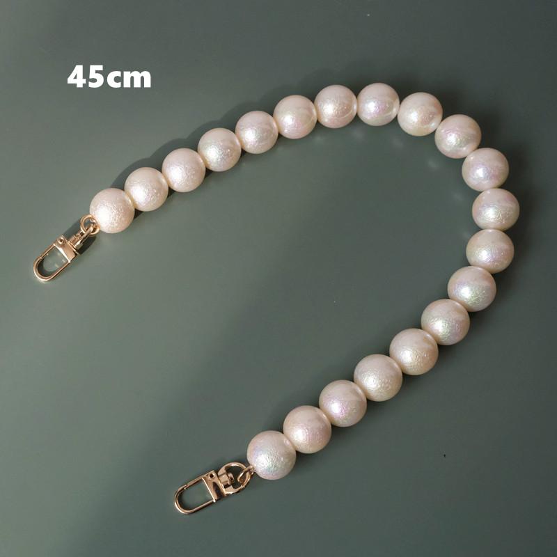 Новая модная женская сумка, аксессуары для сумок, белый жемчуг, цепочка из акриловой смолы, роскошный однотонный ремешок, женский плечевой клатч, цепочка с ручкой