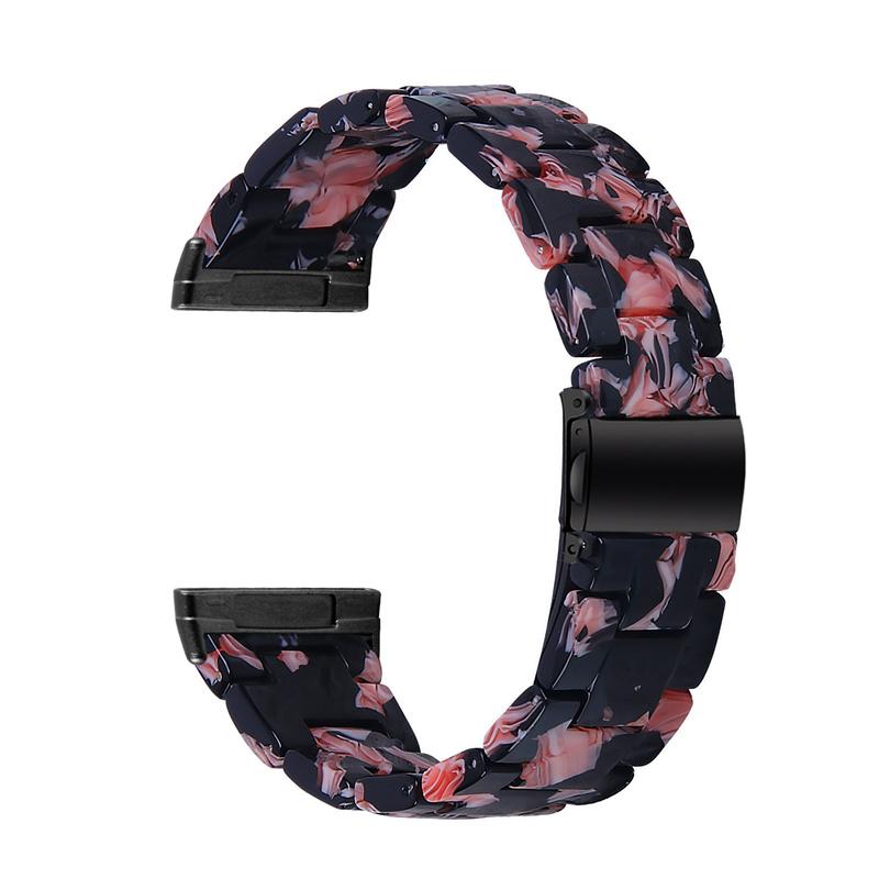 Resin Band for Fitbit Versa 4/Sense 2,20mm Lightweight Watch Strap Bracelet with Stainless Steel Buckle