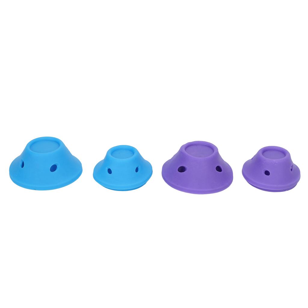 20pcs Mushroom Hair Curler Self Grip DIY Silicone Hair Style Curlers for Long Medium Short Hair Purple Blue