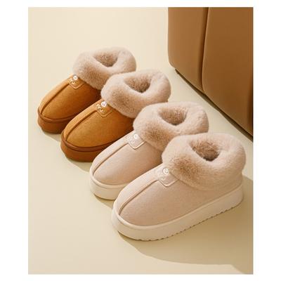 Женские высокие хлопковые туфли на толстой подошве