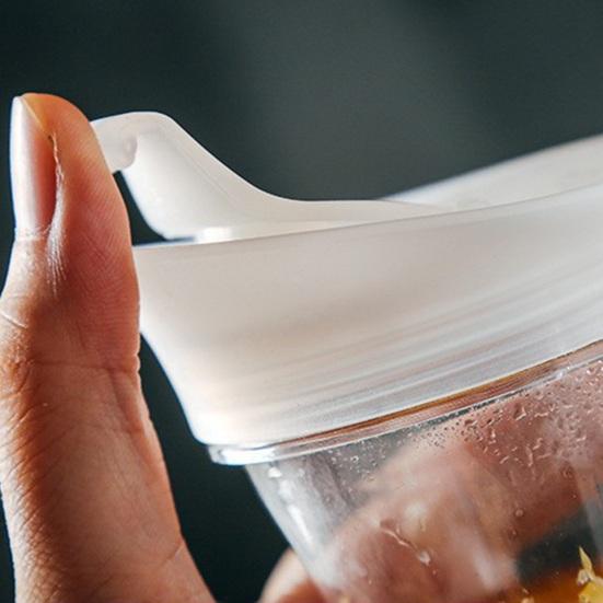 1100/1600ML Plastic Cold Kettle with Flip-Top Lid Food-Grade Beverage Dispenser Coffee Tea Juice Drink Jug for Home