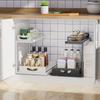 2-Tier Pull Out Under Sink Organizer – Sliding Storage Shelves for Bathroom, Kitchen, Pantry & Closet Organization Rack