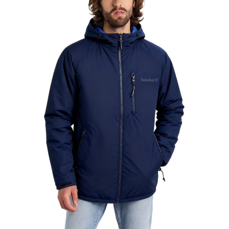 Timberland Primaloft Ветрозащитная Теплая Хлопковая Куртка с Капюшоном и Длинным Рукавом Мужские куртки A6A57-451