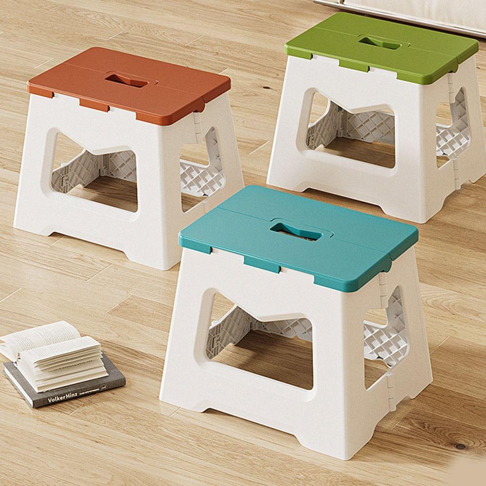 Thickened Folding Step Stool Lightweight Footstool Multi Purpose Foldable Stool Hiking