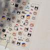 Fashion Silver Metallic Texture Nail Stickers 5D Embossed Stars Bow Love Cat Wings Nail Art Stickers DIY nail decoration