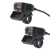 Double USB Motorcycle Phone Charger 6.8A Fast Charging with Voltmeter Waterproof Motorcycle USB Charger Simple Installs
