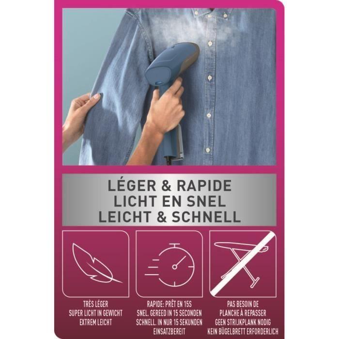 CALOR Access Steam First Паровой отпариватель, Нагрев за 15 сек, Подача пара 20 г/мин, Дезинфицирующий, Резервуар 70 мл, DT6150C0