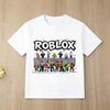 Новая детская футболка Roblox с персонажем, для мальчиков и девочек, с коротким рукавом, хлопковый топ, повседневная футболка для фанатов игр, для летнего образа, подарок на день рождения