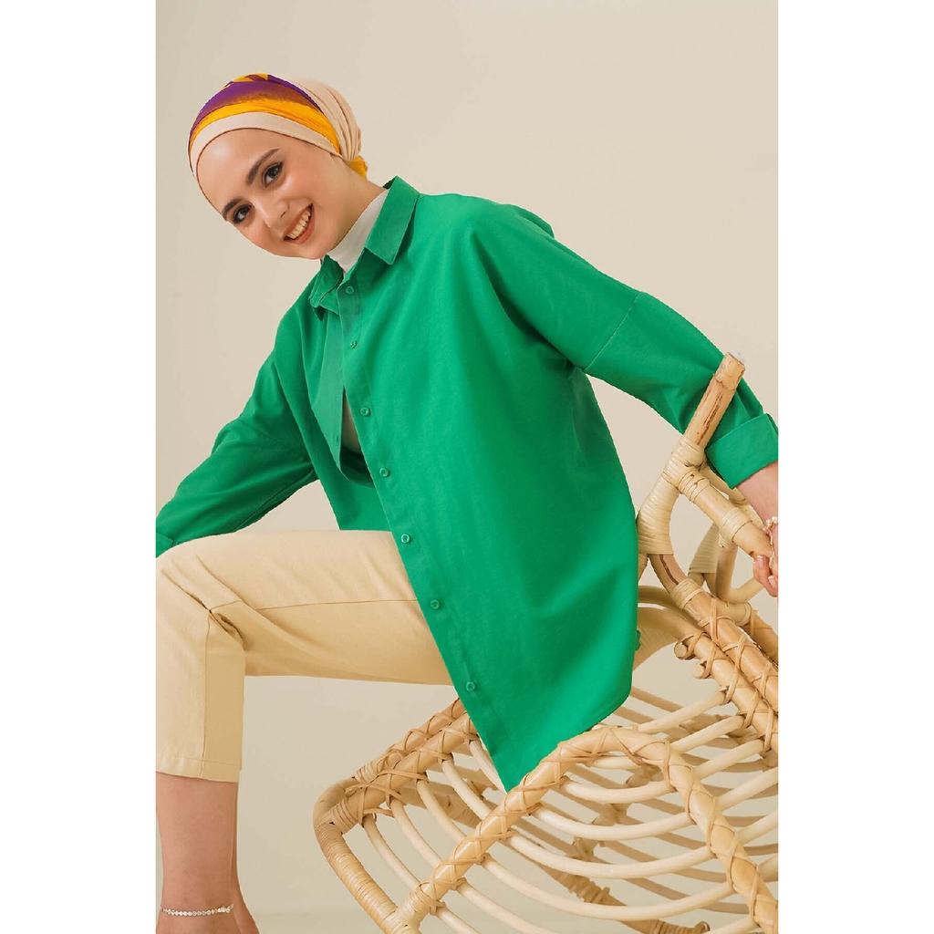 Oversize Basic Shirt Green