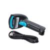 Barcode Scanner Handheld 360 Degrees  Reading Dustproof Waterproof Wireless QR Code USB Reader(Black Blue )