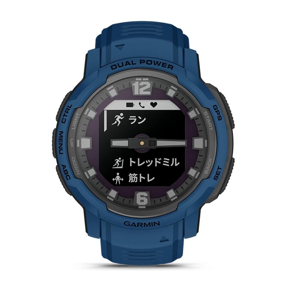 Garmin Instinct Crossover Dual Power Tidal Blue Suica совместимые с солнечной зарядкой совместимые прочные уличные GPS-часы умные часы [подлинные японские P
