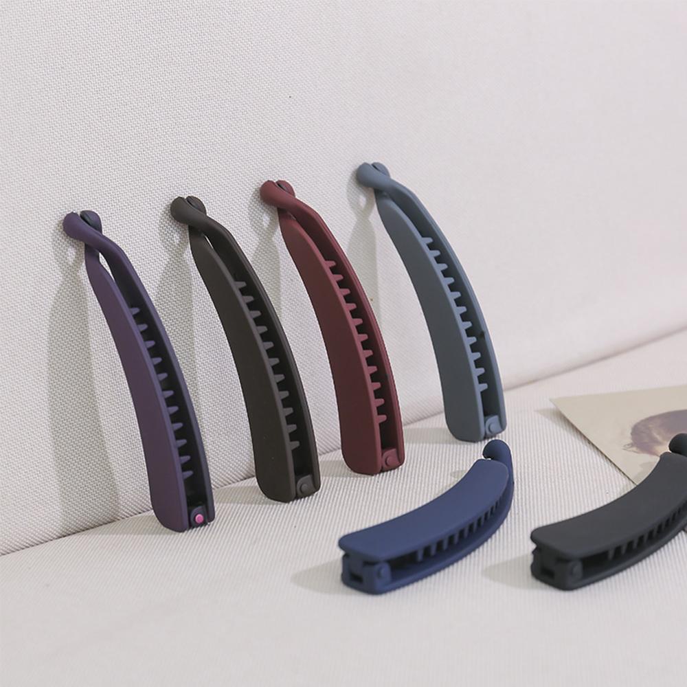 Заколки Аксессуары для волос Однотонные Женские Зажимы для волос Заколки-крабы Держатель для хвостика Зажим-банан