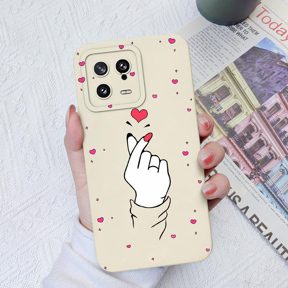 Для Xiaomi 13 Pro Lite Civi2 Чехлы для телефона Особый узор Крышка Защита камеры Гладкий Жидкий силикон Отпечатки пальцев Оболочка
