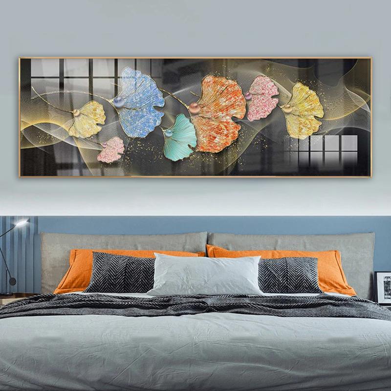 Картина с листьями гинкго, печать на холсте, плакаты на скандинавскую тему, настенные художественные фотографии для гостиной, современное абстрактное украшение для дома без рамки