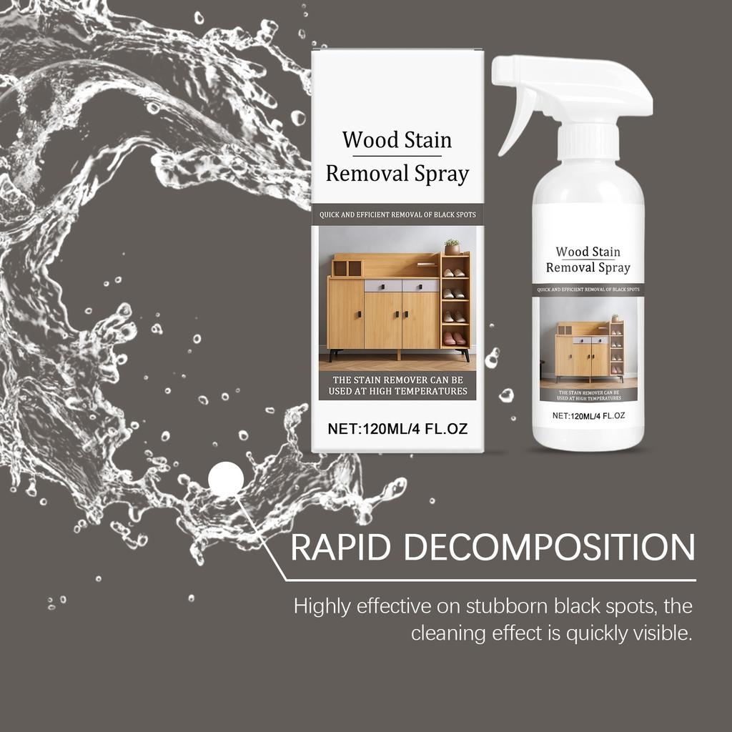Спрей для удаления морилки с дерева; Средство для удаления пятен с мебели; Средство для удаления пятен с мебели и деревянных полов(100мл)