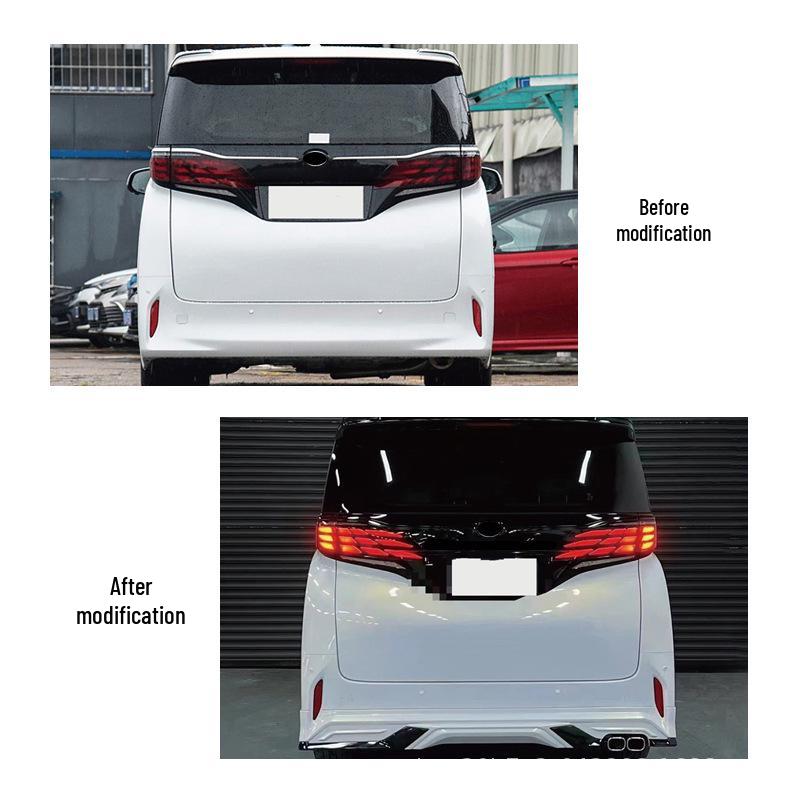 Обвес для Toyota Alphard 24 M Version: Дверные панели и выхлопные трубы