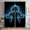 Dragons Elegant Room Curtains for Living Room Blackout Curtain Partition Home Interior Curtains 2 Pieces Tulle for Bedroom Child