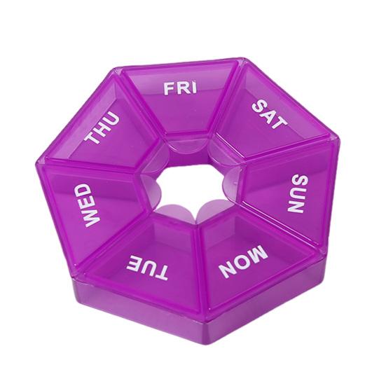 Еженедельный органайзер для таблеток с 7 отделениями, портативный дорожный футляр для таблеток, дозатор для приема лекарств один раз в день, ящик для хранения капсул