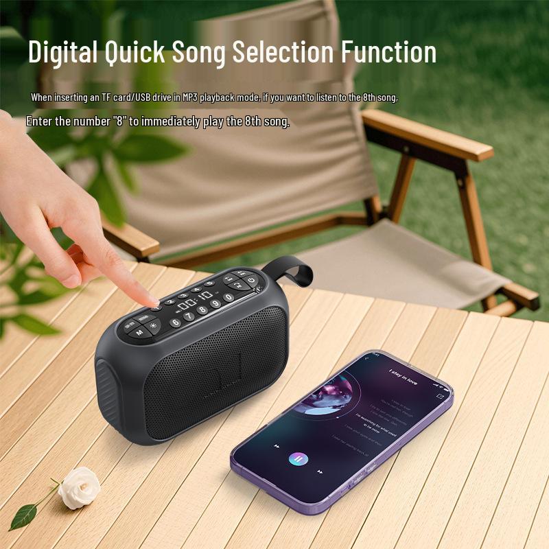 MS62110 Monster Bluetooth Портативная уличная колонка с большим громкостью, высоким качеством звука, слотом для карты, USB-накопителем и сабвуфером.